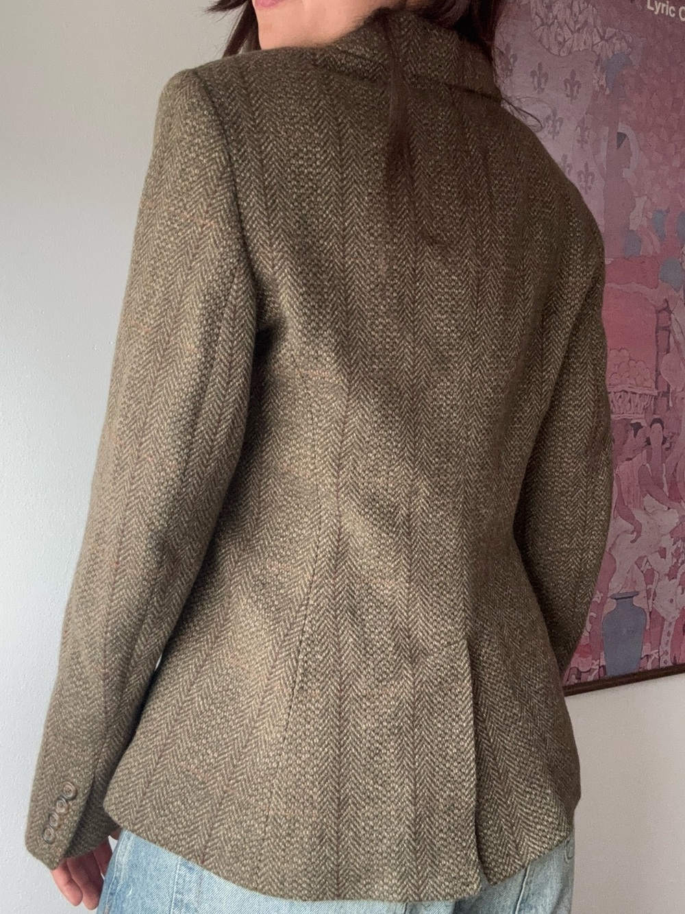 Lauren Ralph Lauren brown plaid wool blazer. 70% wool size 6 - Picture 8 of 8